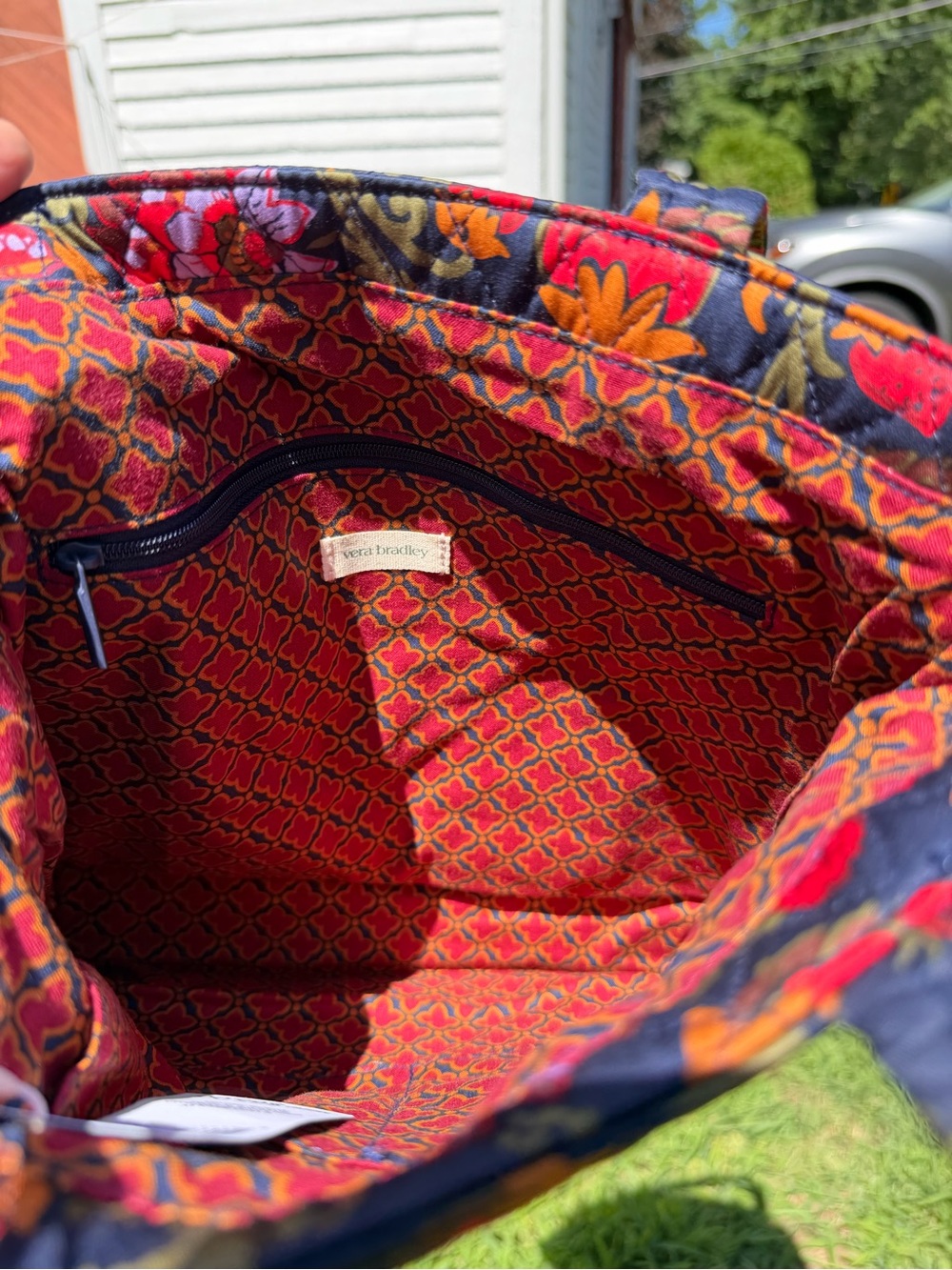 🍂 🍓🌼Vera Bradley Midnight Garden Vines Tote – New With Original Tags - Picture 2 of 6